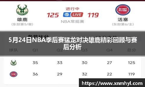 5月24日NBA季后赛猛龙对决雄鹿精彩回顾与赛后分析